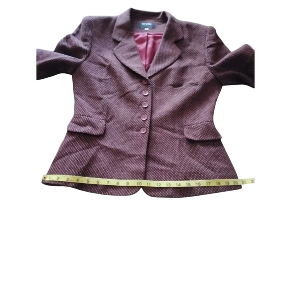 Vintage Ice Cube by Michael Wool (70%) Blend 2 Piece Blazer & Skirt Suit Size 10 - Picture 14 of 16